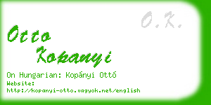 otto kopanyi business card